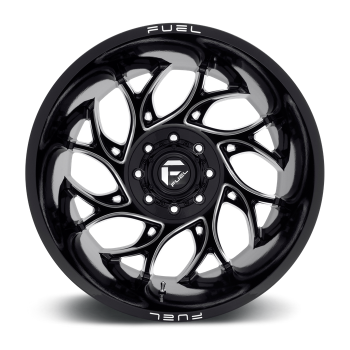 Fuel 1PC D741 RUNNER 22X8.25 -220 8X210/8X210 Gloss Black Milled