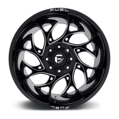 Fuel 1PC D741 RUNNER 22X8.25 -265 8X165.1/8X6.5 Gloss Black Milled