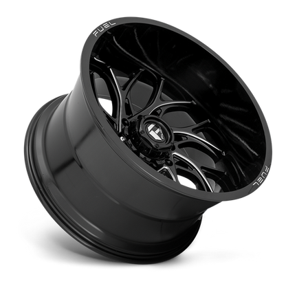 Fuel 1PC D741 RUNNER 22X12 -44 5X139.7 GLOSS BLACK MILLED