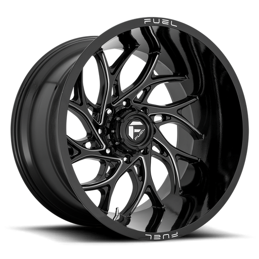 Fuel 1PC D741 RUNNER 24x14 -75 8x180/8x7.1 Gloss Black Milled