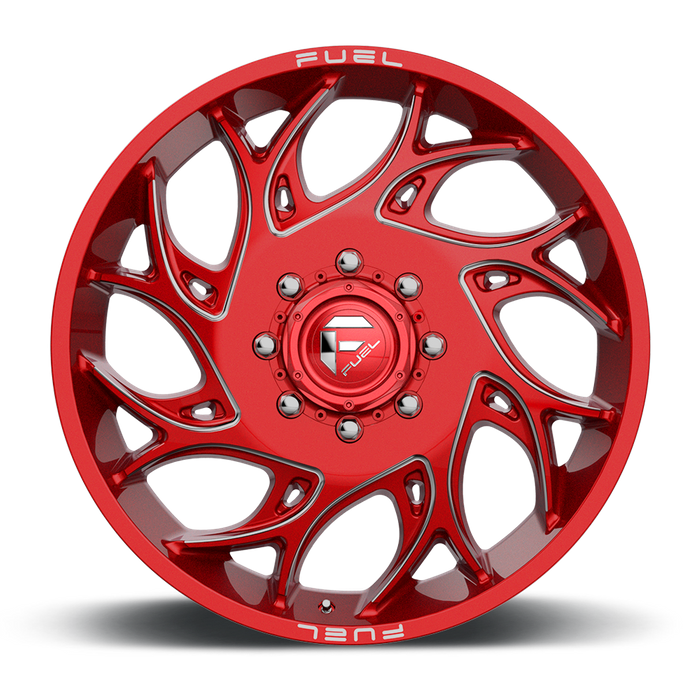 Fuel 1PC D742 RUNNER 20X8.25 105 8X210/8X210 Candy Red Milled
