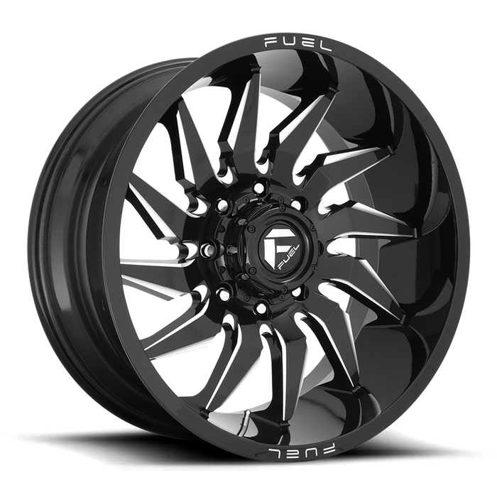 Fuel 1PC D744 SABER 20x10 -18 8x165.1/8x6.5 Gloss Black Milled