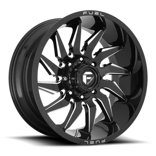 Fuel 1PC D744 SABER 20x10 -18 8x180/8x7.1 Gloss Black Milled