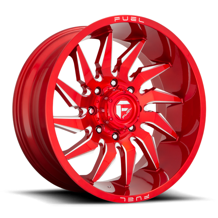 Fuel 1PC D745 SABER 22X12 -44  8X170/8X6.7 Candy Red Milled