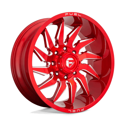 Fuel 1PC D745 SABER 24X12 -44 8X180/8X7.1 CANDY RED MILLED
