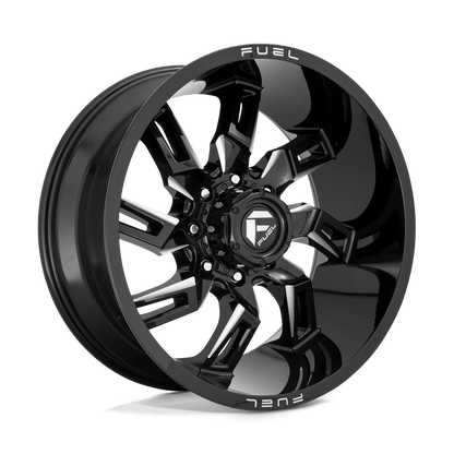 Fuel 1PC D747 LOCKDOWN 20X10 -18 6X139.7 GLOSS BLACK MILLED