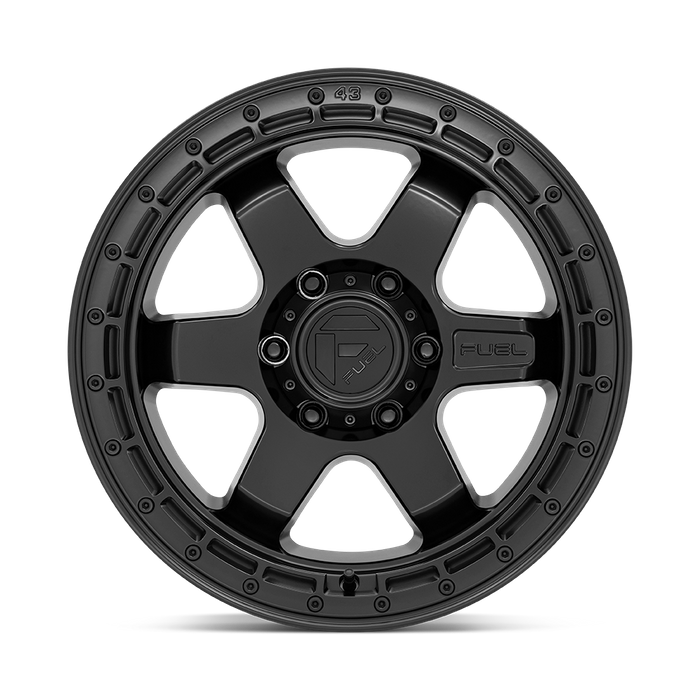 Fuel 1PC D750 BLOCK 18X9 -12 6X135/6X5.3 Matte Black With Black Ring
