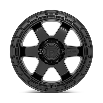 Fuel 1PC D750 BLOCK 18X9 -12 6X135/6X5.3 Matte Black With Black Ring