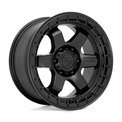 Fuel 1PC D750 BLOCK 18X9 -12 6X135/6X5.3 Matte Black With Black Ring
