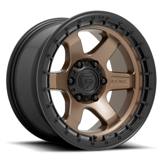 Fuel 1PC D751 BLOCK 17X9 -12 6X139.7/6X5.5 Matte Bronze With Black Ring