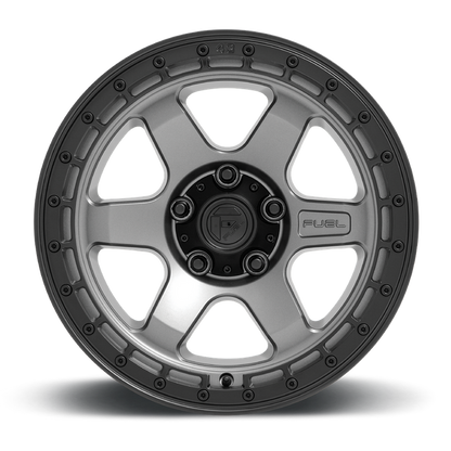 Fuel 1PC D752 BLOCK 17X9 -12 5X127/5X5.0 Matte Gunmetal With Black Ring