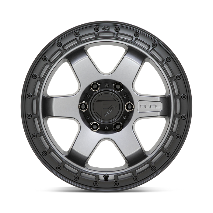 Fuel 1PC D752 BLOCK 18X9 1 6X139.7/6X5.5 Matte Gunmetal With Black Ring