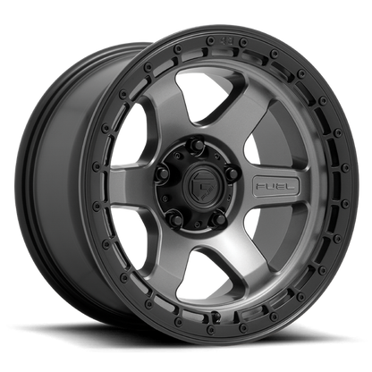 Fuel 1PC D752 BLOCK 17X9 -12 5X127/5X5.0 Matte Gunmetal With Black Ring
