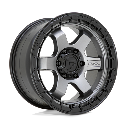 Fuel 1PC D752 BLOCK 18X9 20 6X120/6X120 Matte Gunmetal With Black Ring
