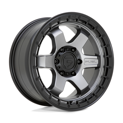 Fuel 1PC D752 BLOCK 18X9 -12 6X135/6X5.3 Matte Gunmetal With Black Ring