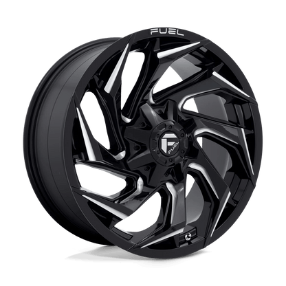 Fuel 1PC D753 REACTION 20X9 20 8X165.1/8X6.5 Gloss Black Milled