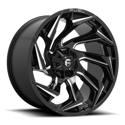 Fuel 1PC D753 REACTION 24X12 -44 8X165.1/8X6.5 Gloss Black Milled