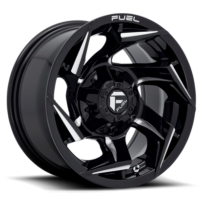 Fuel 1PC D753 REACTION 15X8 -18 5X139.7/5X5.5 Gloss Black Milled