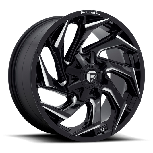 Fuel 1PC D753 REACTION 20X9 20 6X135/6X5.3/6X139.7/6X5.5 Gloss Black Milled