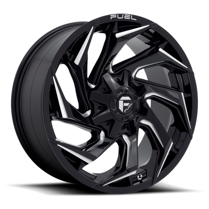 Fuel 1PC D753 REACTION 20X9 1 8X165.1/8X6.5 Gloss Black Milled
