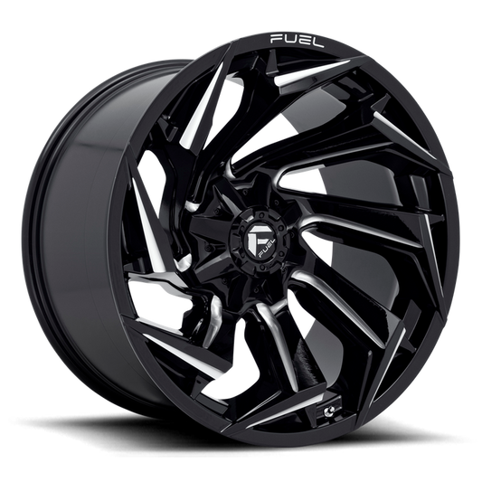 Fuel 1PC D753 REACTION 22X12 -44 8X165.1/8X6.5 Gloss Black Milled
