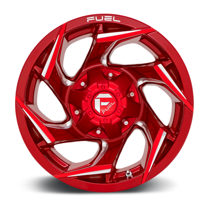 Fuel 1PC D754 REACTION 15X8 -18 5X114.3/5X120.65/5X4.5/4.75 Candy Red Milled