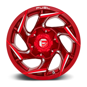 Fuel 1PC D754 REACTION 15X8 -18 5X114.3/5X120.65/5X4.5/4.75 Candy Red Milled