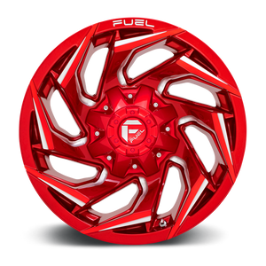 Fuel 1PC D754 REACTION 17X9 -12 5X114.3/5X127/5X4.5/5.0 Candy Red Milled