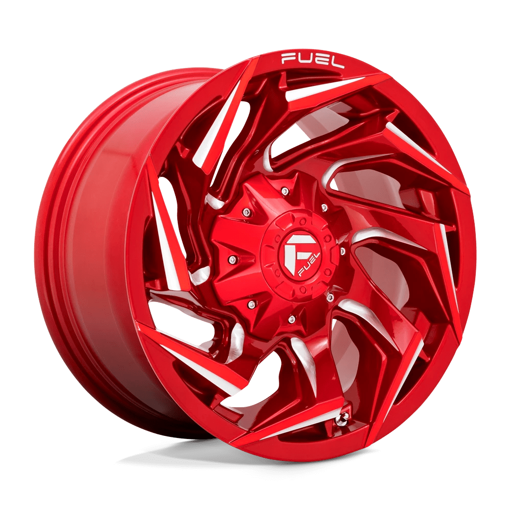 Fuel 1PC D754 REACTION 24X12 -44 8X165.1/8X6.5 Candy Red Milled