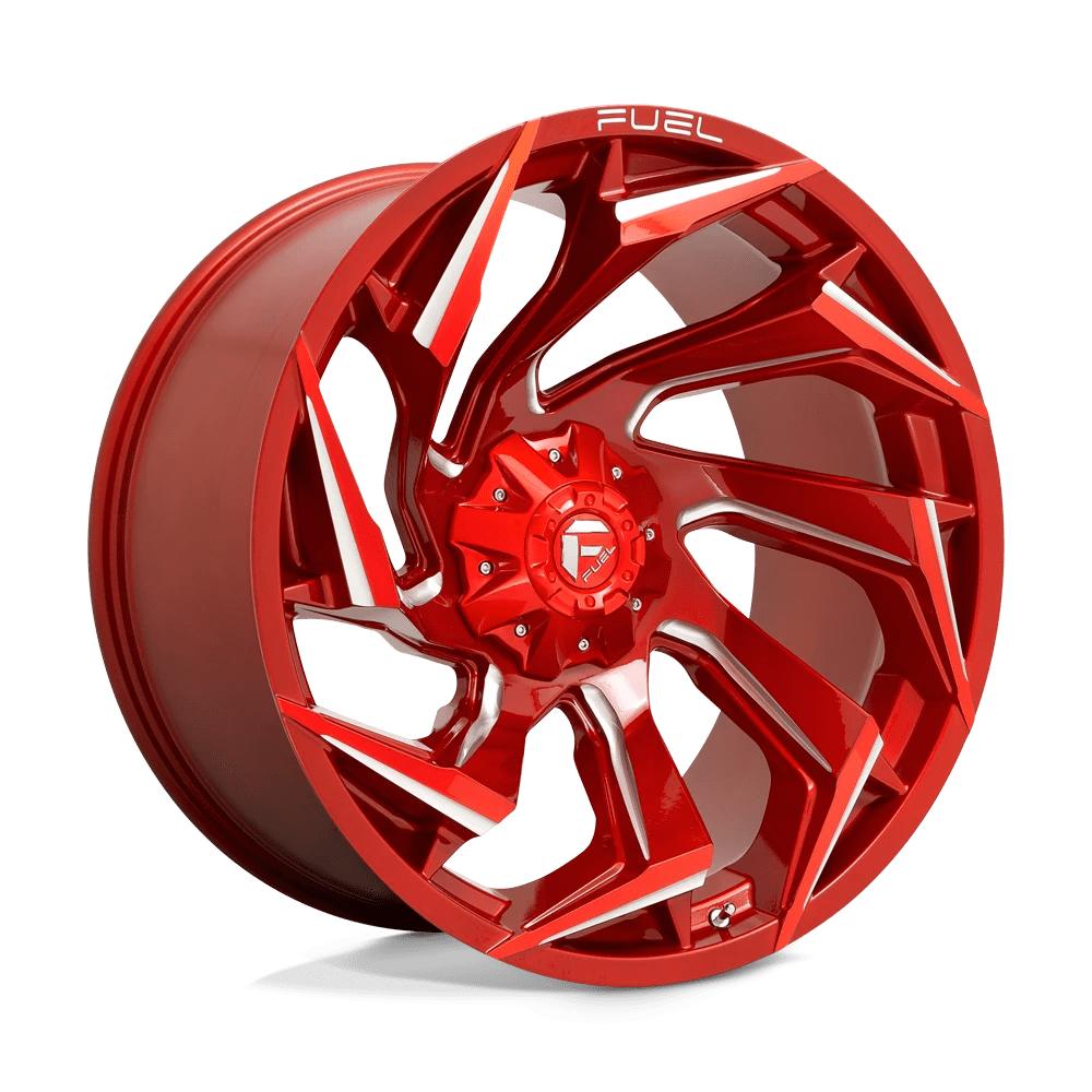Fuel 1PC D754 REACTION 24X12 -44 5X127/5X139.7/5X5.0/5.5 Candy Red Milled