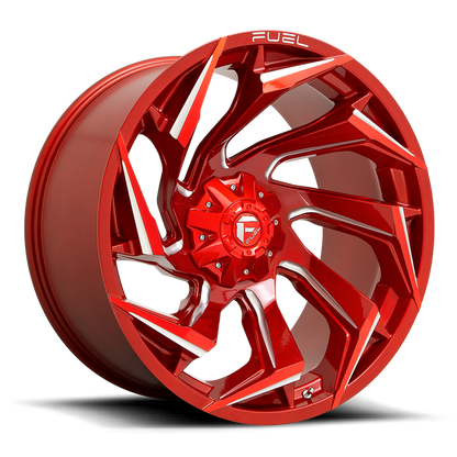 Fuel 1PC D754 REACTION 24X12 -44 8X170/8X6.7 Candy Red Milled