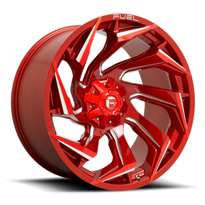 Fuel 1PC D754 REACTION 24X12 -44 8X165.1/8X6.5 Candy Red Milled