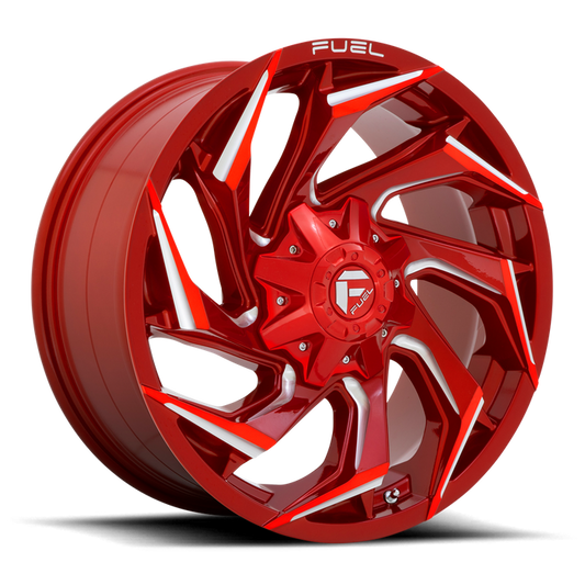 Fuel 1PC D754 REACTION 20X9 20 8X180/8X7.1 Candy Red Milled
