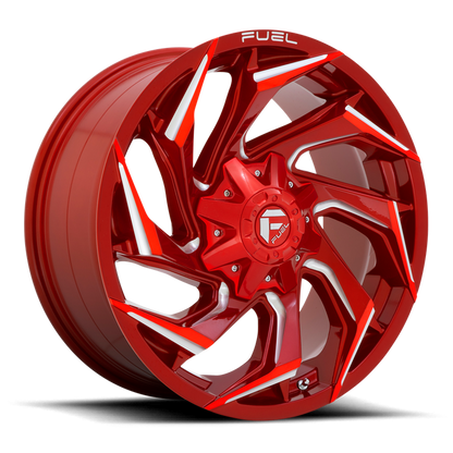 Fuel 1PC D754 REACTION 20X9 8 6X120/6X120 Candy Red Milled