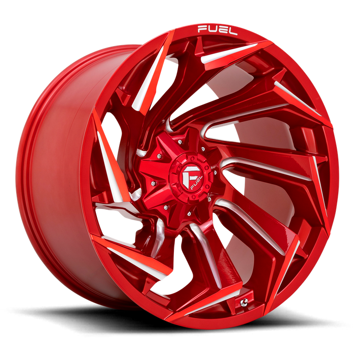 Fuel 1PC D754 REACTION 22X10 -18 8X180/8X7.1 Candy Red Milled