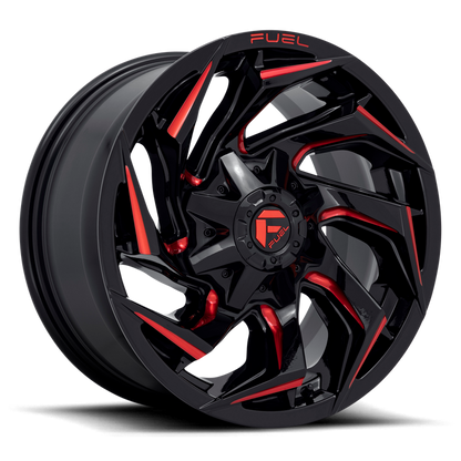 Fuel 1PC D755 REACTION 18X9 1 5X139.7/5X150/5X5.5/150 Gloss Black Milled With Red Tint