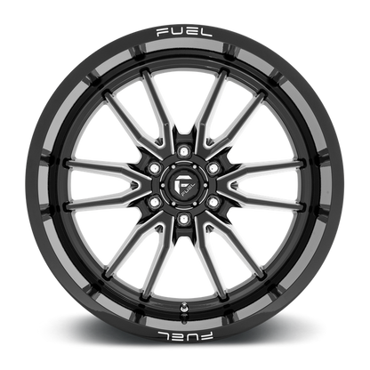Fuel 1PC D761 CLASH 22X12 -44 6X135/6X5.3 Gloss Black Milled