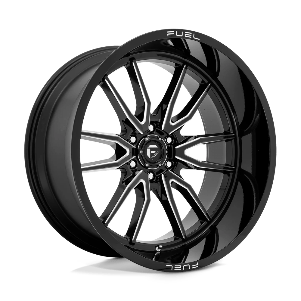 Fuel 1PC D761 CLASH 24X12 -44 6X139.7/6X5.5 Gloss Black Milled