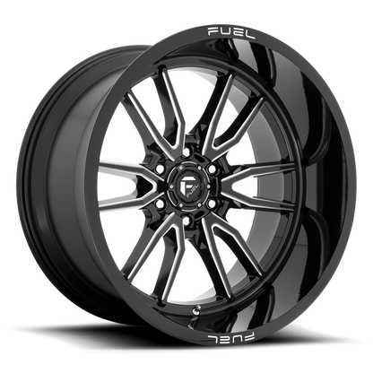 Fuel 1PC D761 CLASH 22X12 -44 6X139.7/6X5.5 Gloss Black Milled