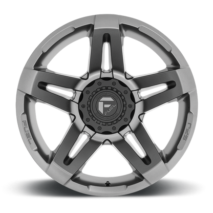 Fuel 1PC D764 SFJ 20X12 -44 5X139.7/5X150/5X5.5/150 Matte Gun Metal