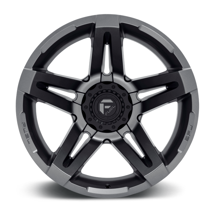 Fuel 1PC D764 SFJ 22X14 -75 5X127/5X139.7/5X5.0/5.5 Matte Gun Metal