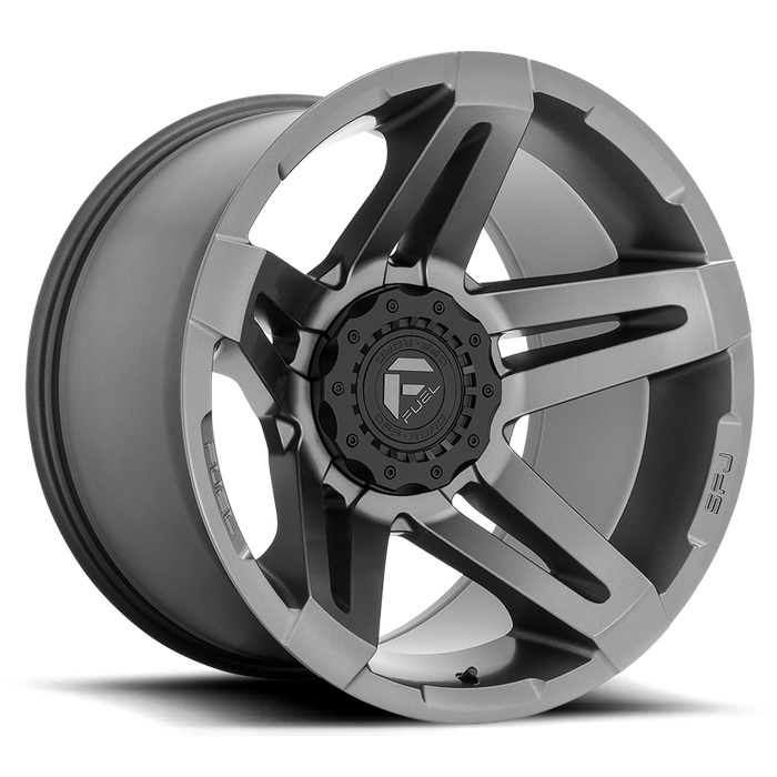 Fuel 1PC D764 SFJ 20X12 -44 5X114.3/5X127/5X4.5/5.0 Matte Gun Metal