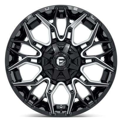 Fuel 1PC D769 TWITCH 22X10 -18 8X165.1/8X6.5 Glossy Black Milled