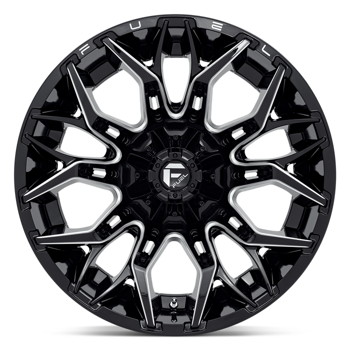 Fuel 1PC D769 TWITCH 22X12 -44 8X180/8X7.1 Glossy Black Milled