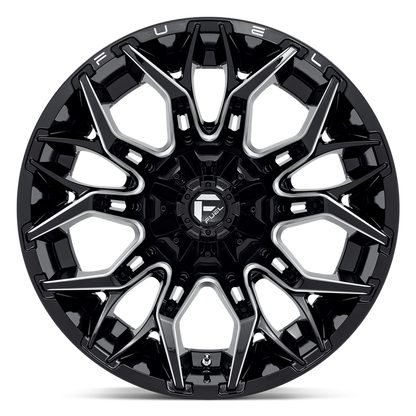 Fuel 1PC D769 TWITCH 22X12 -44 8X180/8X7.1 Glossy Black Milled