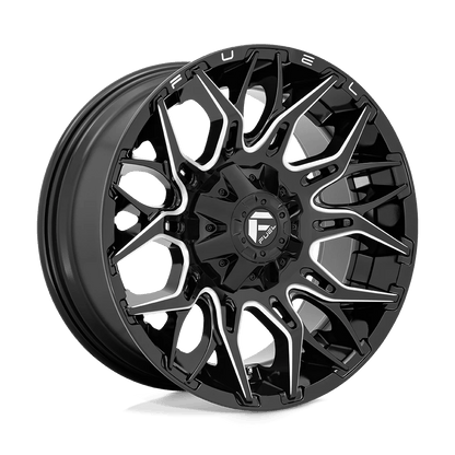 Fuel 1PC D769 TWITCH 20X9 1 8X180/8X7.1 Glossy Black Milled