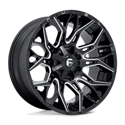 Fuel 1PC D769 TWITCH 22X10 -18 8X165.1/8X6.5 Glossy Black Milled