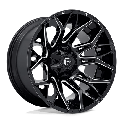 Fuel 1PC D769 TWITCH 22X12 -44 8X170/8X6.7 Glossy Black Milled