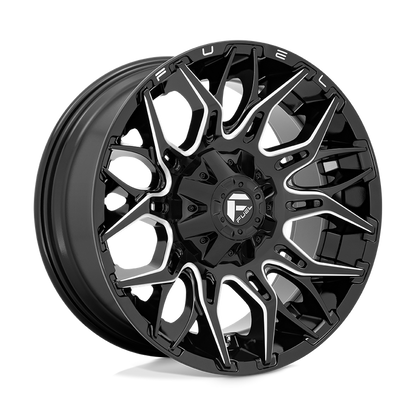 Fuel 1PC D769 TWITCH 20X9 1 6X135/6X5.3/6X139.7/6X5.5 Glossy Black Milled
