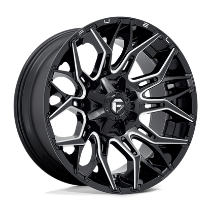 Fuel 1PC D769 TWITCH 22X10 -18 8X180/8X7.1 Glossy Black Milled